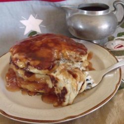 Apple Sausage Pancakes With Cider Syrup recipe