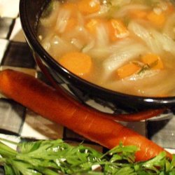 Carrot Top & Quinoa Soup recipe