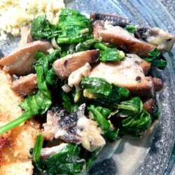 Paula's Spinach and Mushrooms recipe
