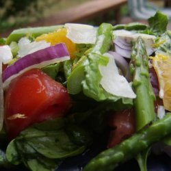 Spanish Asparagus Salad With Orange and Manchego Cheese recipe