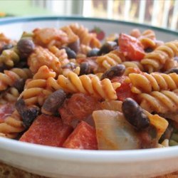 Mexican Pasta and Black Beans (Vegetarian) recipe