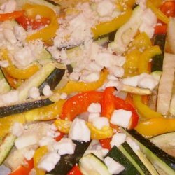 Medley of Oven Roasted Veggies With Lime Juice and Feta Cheese recipe