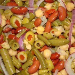 Three-bean Salad with Olives recipe