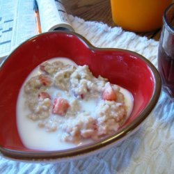Strawberries & Cream Oatmeal (Porridge) recipe