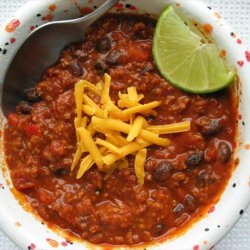Beef Chili With Bacon and Black Beans recipe