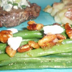Haricots Verts With Toasted Walnuts and Chevre recipe
