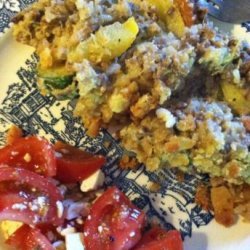 Harvest Yellow & Zucchini Squash & Beef Casserole recipe