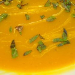 Pumpkin Soup With Curry and Basil recipe
