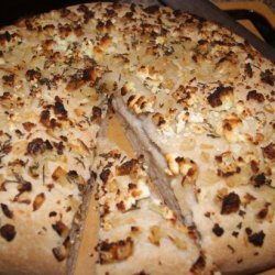 Focaccia With Onions, Rosemary and Feta Cheese recipe