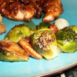 Caramelized Brussels Sprouts With Pecans recipe