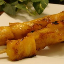 Grilled Pineapple Kebabs With Tequila-Brown Sugar Glaze recipe