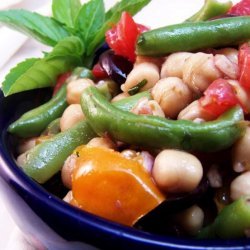 Warm Bean and Tomato Salad with Basil recipe
