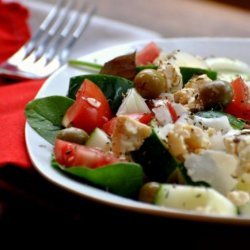 Greek Salad W/Feta and Olives recipe