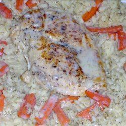 Chicken Breasts With Orzo, Carrots, Dill, and Avgolemono Sauce recipe