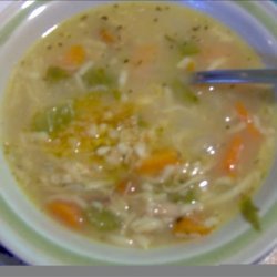Homemade Chicken Noodle Soup With Garlic-chili Mojo recipe