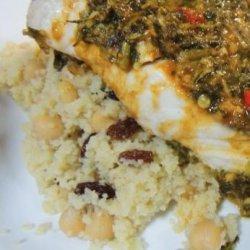 Couscous With Garbanzo Beans and Golden Raisins recipe