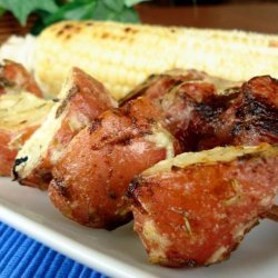 Grilled Skewered Red Potatoes recipe
