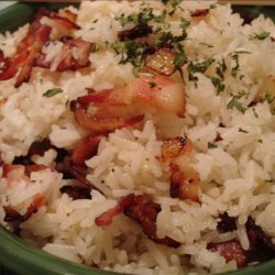 Rice Cooker Bacon and Onion Rice recipe