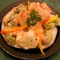 Cauliflower and Broccoli Cheddar Gratin recipe