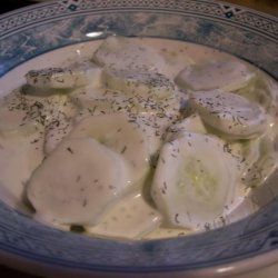 Polish Cucumber and Sour Cream Salad recipe