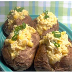 Baked Potatoes With Shallot-Corn Butter recipe