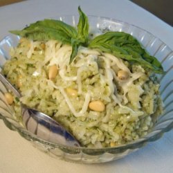 Pesto Rice With Pine Nuts recipe
