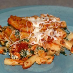 Baked Ziti With Spinach and Cheese recipe