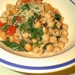 Pasta with Beans and Spinach Parmesan recipe