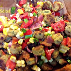 Fried Okra Salad recipe