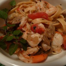 Fettuccine with Herbed Shrimp recipe