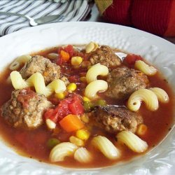 Lotsa Veggies Meatball Soup (Crock Pot) recipe