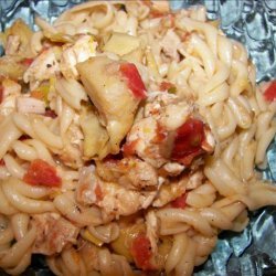 Penne With Chicken and Artichokes recipe