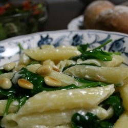 Spinach-feta Penne With Pine Nuts recipe