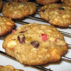 Rhubarb Cranberry Cookies recipe