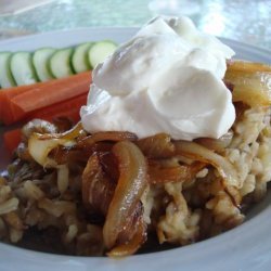 Lentils and Rice With Caramelized Onions recipe