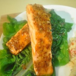 Grilled Creole Mustard-Ginger Glazed Salmon recipe