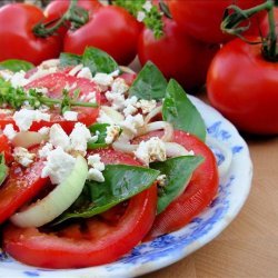 Vine Ripened Tomato, Sweet Onion and Basil Salad recipe