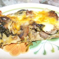Spinach and Mushroom White Lasagna, No-Boil recipe