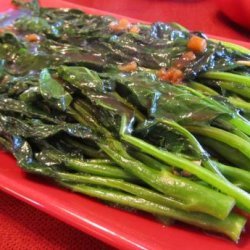 Blanched Gai Lan With Oyster Sauce (Chinese Broccoli) recipe
