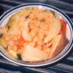 Israeli Simmered Vegetables over Spiced Couscous recipe