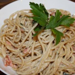 Pasta with Smoked Salmon, White Wine, Cream & Chives recipe
