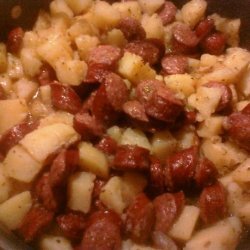 Potato and Sausage in Gravy recipe