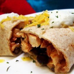 Chicken Burritos With Cheese and Black Bean Salsa recipe