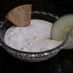 Cucumber Yogurt Dip With Greek  Pita Chips recipe
