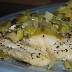 Fish Baked With Leeks recipe