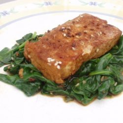 Sesame Tofu With Spinach recipe