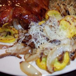 Yellow Squash With Onions and Parmesan recipe