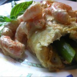 Asparagus Omelet W/Shrimp Hollandaise Sauce (For Andi) recipe