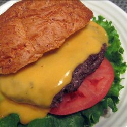 Classic Beef Burgers With Cheese Sauce recipe