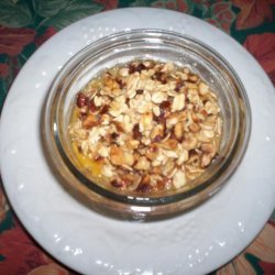 Peach and Hazelnut Crumbles recipe